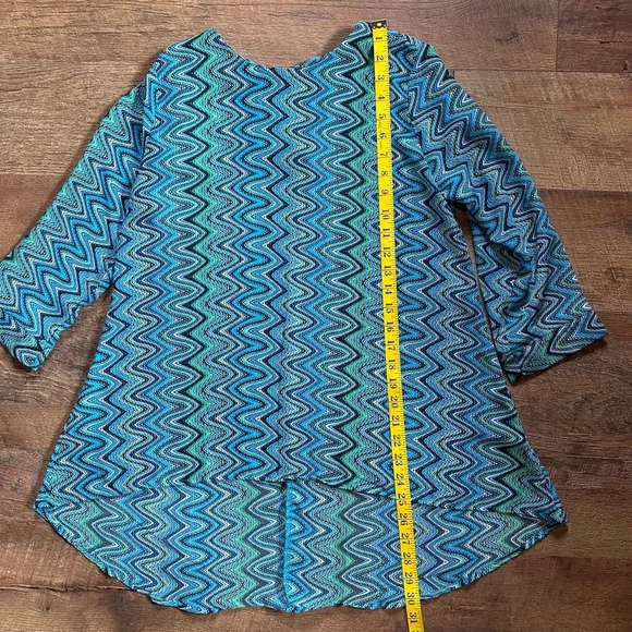 Women's The Limited Blouse Size S Blue Green Pattern Clearance - Picture 2 of 5